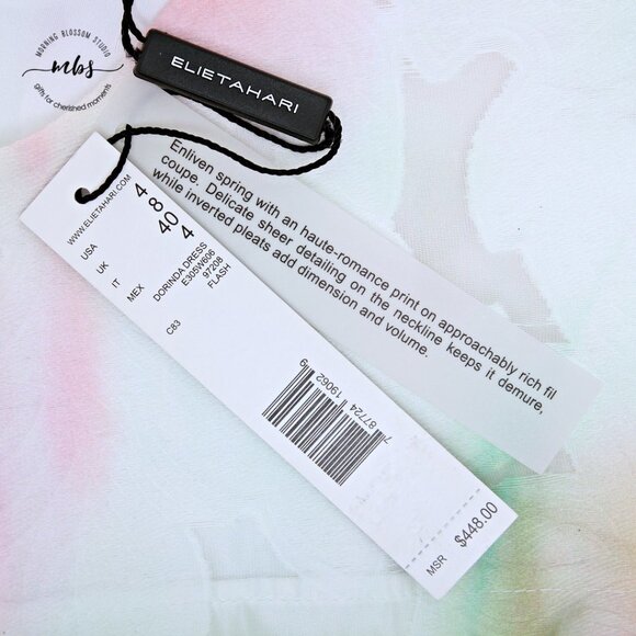 NWT Elie Tahari Dorinda Floral Burnout A Line Sleeveless Midi Dress - Picture 13 of 16